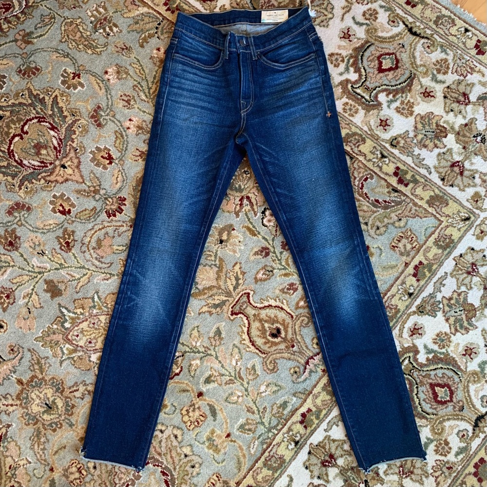 Imogene + Willie Sz 24 Virginia Raw Hem Ankle  Jean Skinny Stretch Crop NEW